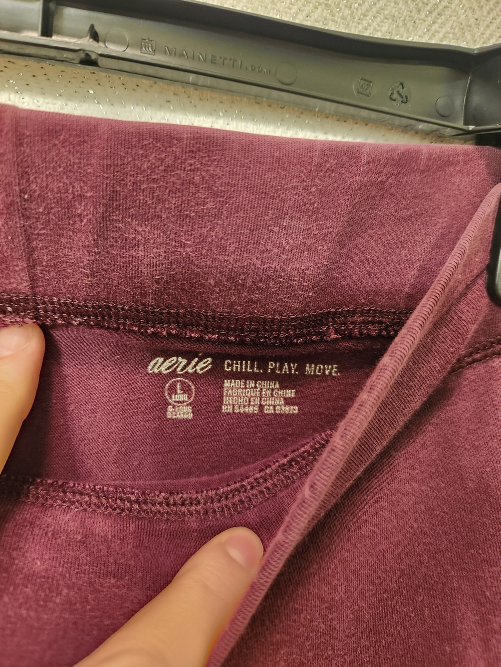 aerie Burgundy Full-Length Leggings - Picture 3 of 3